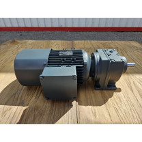 Hajtóműves villanymotor, KEB hajtóműves villanymotor beépített fékkel – 1.05 kW, 80 Nm (Új)