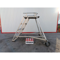 Mobil lépcső, alumíniumvázas létra, pódiumos lépcső, fellépő, lépcső, létra