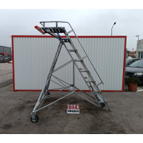 Mobil lépcső, alumíniumvázas létra, pódiumos lépcső, fellépő, lépcső, létra