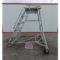 Mobil lépcső, alumíniumvázas létra, pódiumos lépcső, fellépő, lépcső, létra