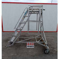 Mobil lépcső, alumíniumvázas létra, pódiumos lépcső, fellépő, lépcső, létra