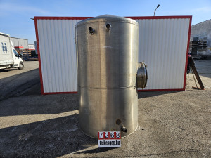 Láng ~2500 Literes Rozsdamentes Acél Tartály / INOX Álló Ipari Tartály