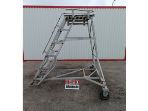 Mobil lépcső, alumíniumvázas létra, pódiumos lépcső, fellépő, lépcső, létra
