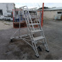 Mobil lépcső, alumíniumvázas létra, pódiumos lépcső, fellépő, lépcső, létra